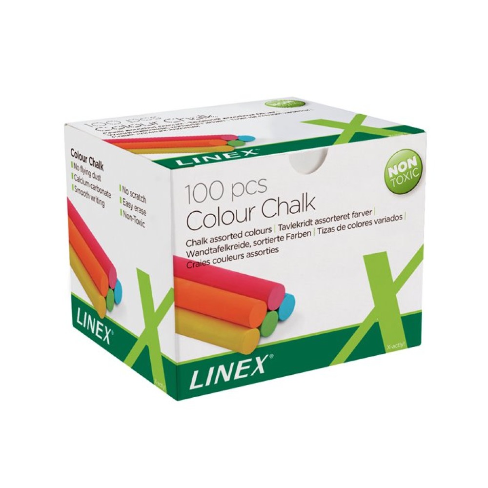 Linex Colour Chalk 100 Pcs